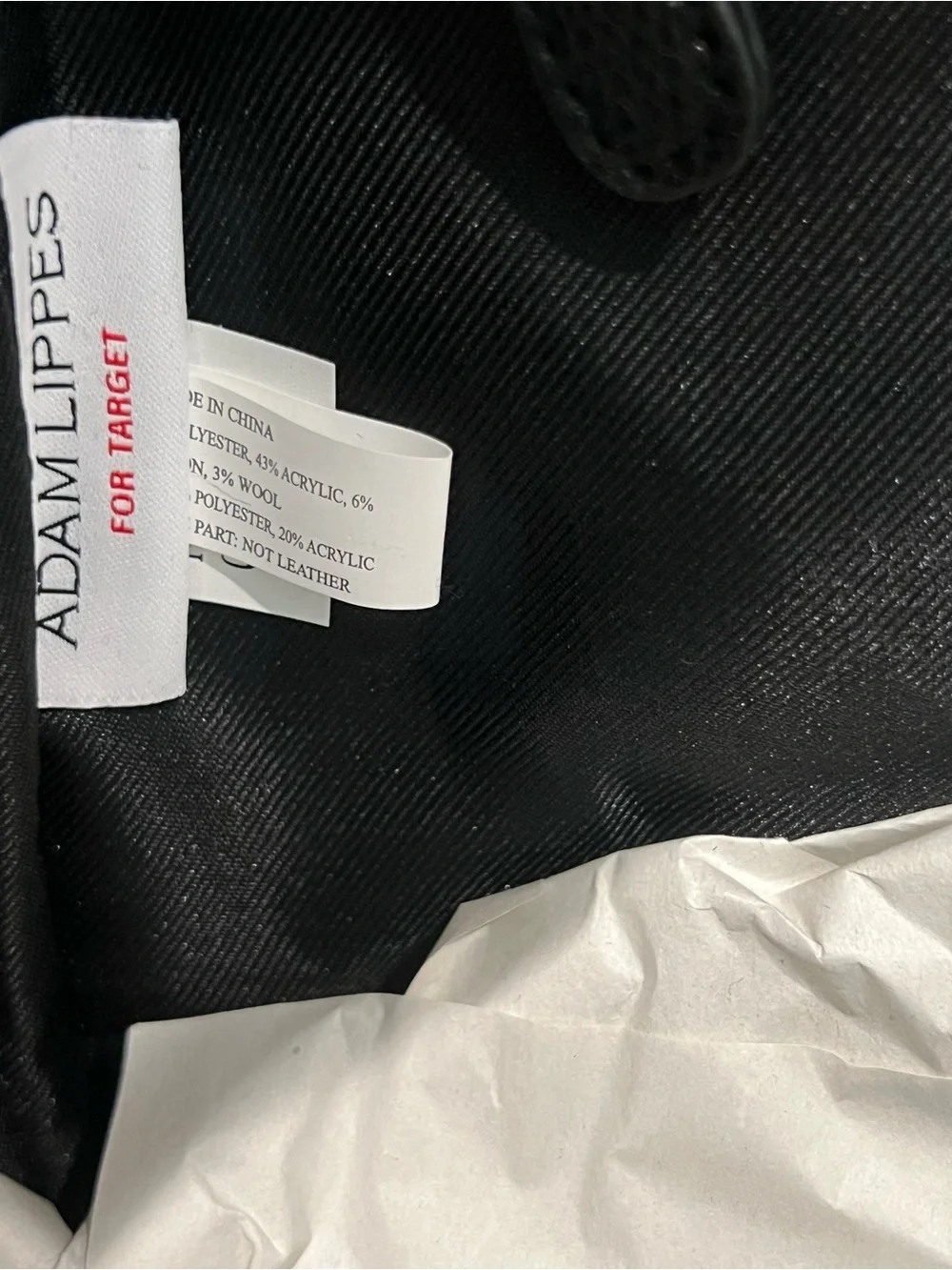 NWT Adam Lippes for Target Black and White Plaid Backpack